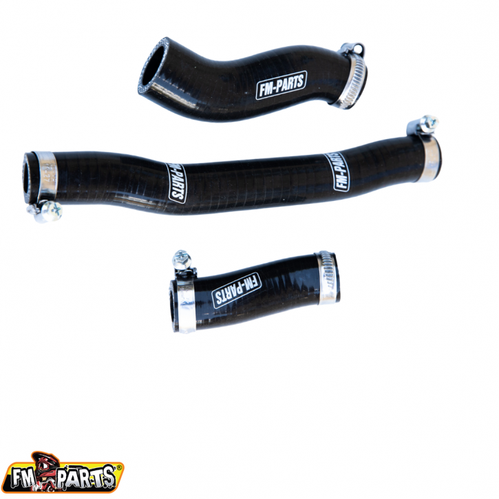FM-Parts Silikon Kühlerschlauch Kit für KTM Husqvarna Gas Gas 250 300 2020-2023 Schwarz