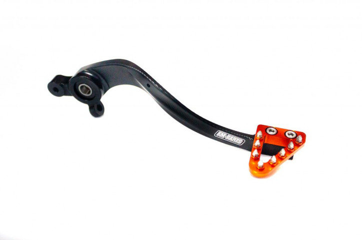 FM-Parts verstellbarer Fussbremshebel für KTM EXC SX 2017- schwarz/orange
