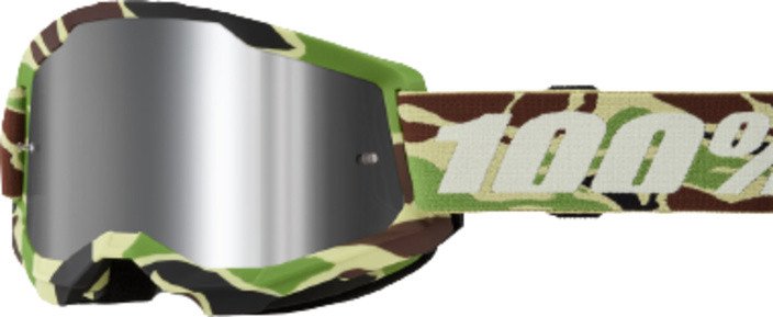 100% Strata 2 Brille War Camo silber verspiegelt