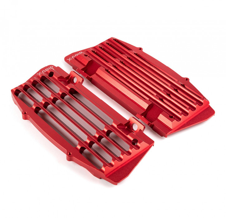 X-Grip AIR FORCE Aluminum Radiator Protection Set for KTM Husqvarna Gas Gas Red