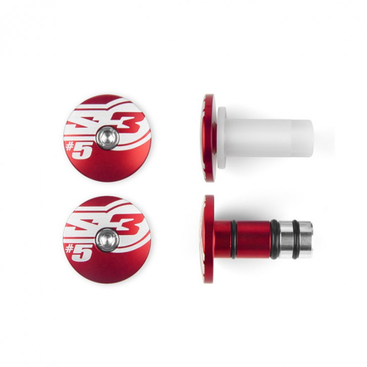 S3 handlebar ends handlebar plugs "#5" Red