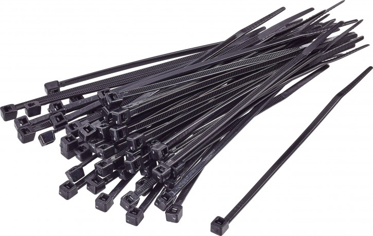 Kabelbinder 4.7x370 schwarz 100 Stück Packung