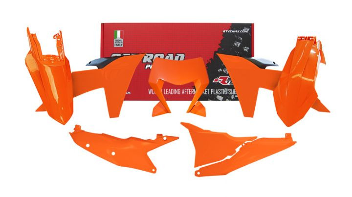 R-Tech plastic complete kit for KTM EXC 24- Orange 6-piece