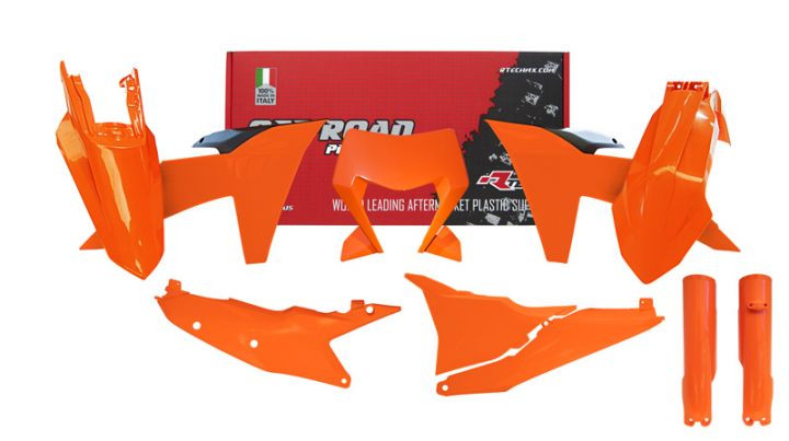 R-Tech plastic complete kit for KTM EXC 24- Orange 7-piece