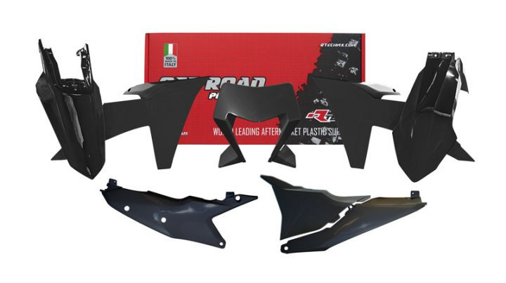 R-Tech plastic complete kit for KTM EXC 24- Black 6-piece