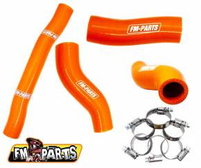 FM-Parts Silikon Kühlerschlauch Kit für KTM Husqvarna Gas Gas 250 300 2020-2023 Orange