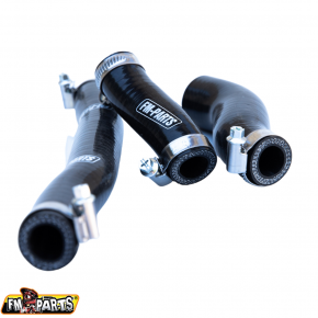 FM-Parts Silikon Kühlerschlauch Kit für KTM Husqvarna Gas Gas 250 300 2020-2023 Schwarz