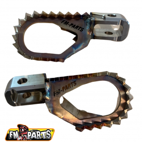 FM-Parts Stainless steel Foot pegs for Sherco SE SEF 2014- with offset