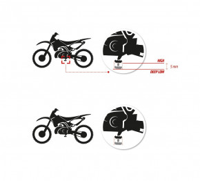 S3 HardRock Curve Aluminium Fussrasten für KTM Husqvarna Gas Gas (Pos: DEEP LOW)