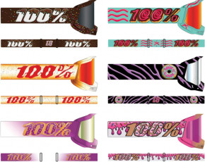 100% Accuri 2 Motocross Goggles Donut Set of 6