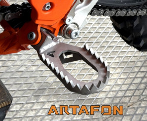 Artafon Edelstahl Fussrasten für KTM Husqvarna Gas Gas 2024- mit Versatz -5mm/-7mm
