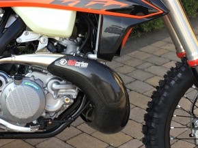 Wolfcarbon carbon exhaust protection for KTM EXC, Husqvarna TE 150 2020-
