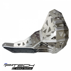 Skid plate with exhaust guard and plastic bottom for KTM EXC 17-19