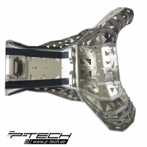 Skid plate with exhaust guard and plastic bottom for KTM EXC 17-19