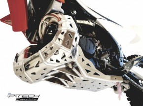 Skid plate with exhaust guard for KTM SX EXC HVA TX TE 19- Gas Gas EC 21-