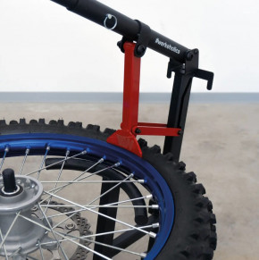 Weber tire mounting device for motorcycle tires