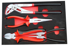 Weber MX Werkzeugkiste mit 3 Schubladen und Klappdeckel 104-teilig