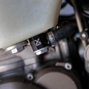 X-Grip Aluminium Kraftstoffanschluss für KTM Husqvarna Gas Gas Schwarz