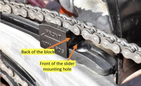 Enduro-Pro chain adjustment block for KTM Husqvarna Black